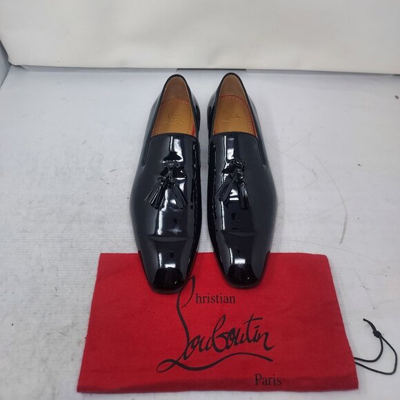 Christian Louboutin Black Patent Tassel Slip-On Loafers main image 7